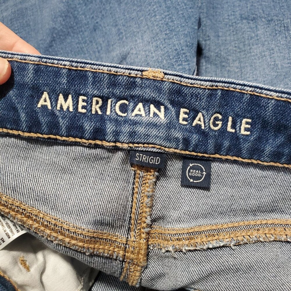AMERICAN EAGLE Curvy Mom Jeans Real Good Hi-Rise Stretch Women's 8P Short x 26" - Picture 9 of 15